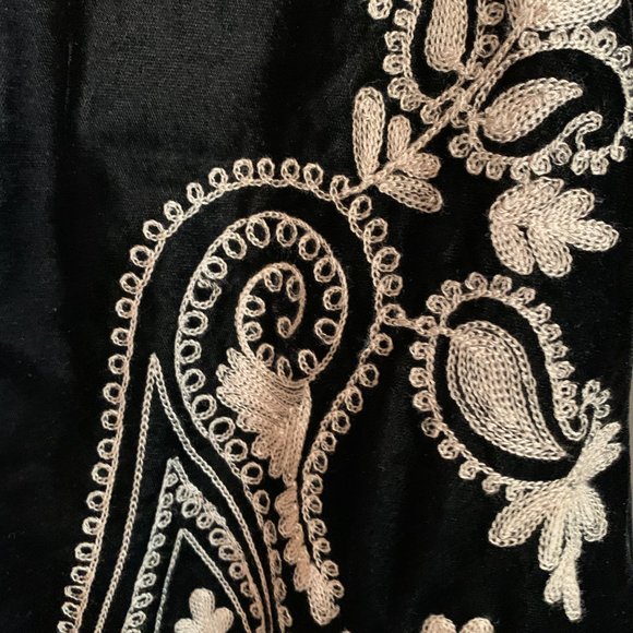 RARE Free People Black Embroidered Jacket - Picture 6 of 11